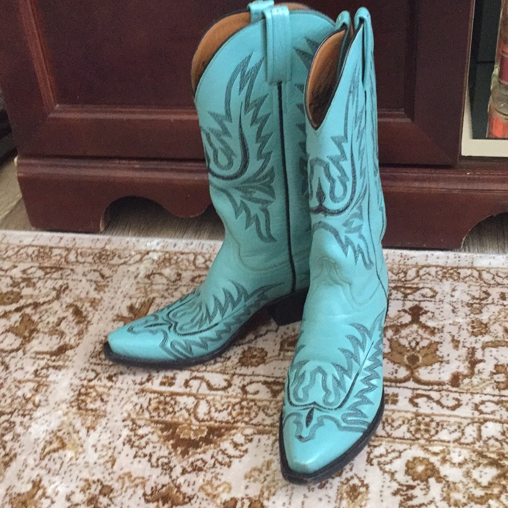 Lucchese Turquoise Western Cowboy Boots